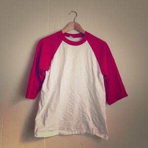 Red Baseball Tee