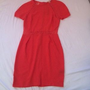 Orange figure fit dress