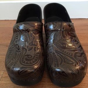 Dansko Clogg's with detailed leather