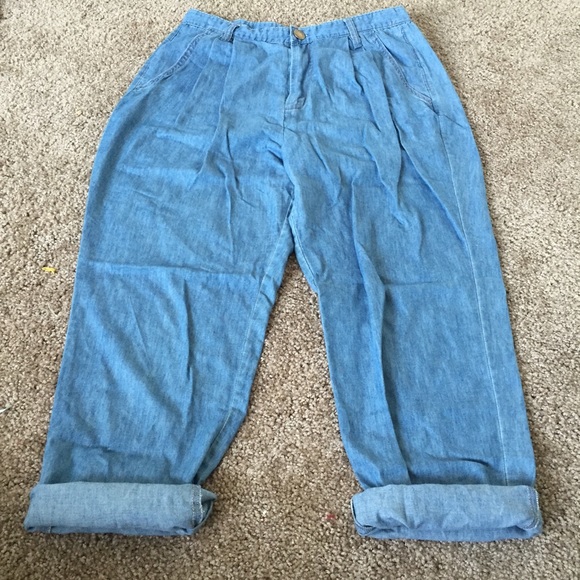 Lightweight chambray denim pants