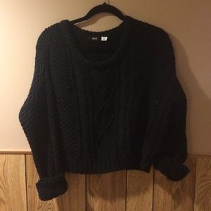 Urban Outfitters black cable knit sweater