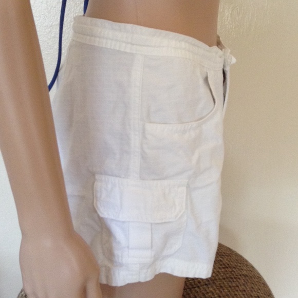 White Cotton Shorts - Picture 3 of 4