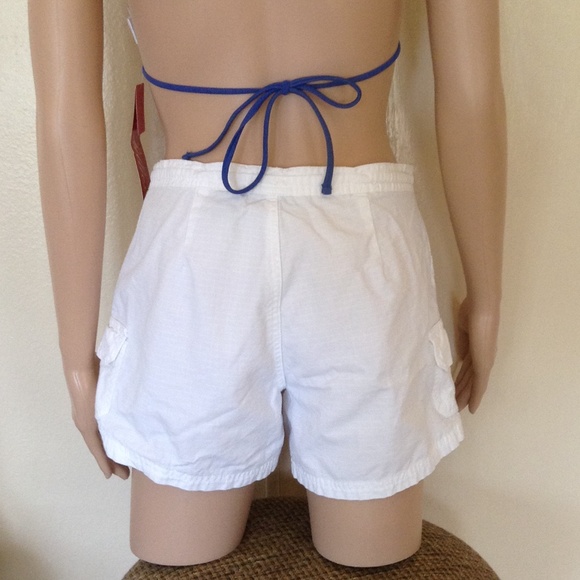 White Cotton Shorts - Picture 4 of 4
