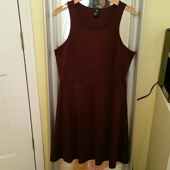 Burgundy skater dress