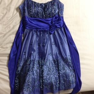 Purple sparkly dress size 10.