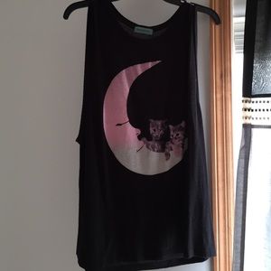 Black Graphic Muscle Tank