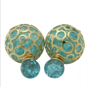 Double side ball stud earrings