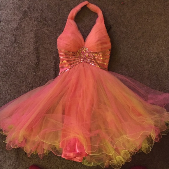 Peach dress