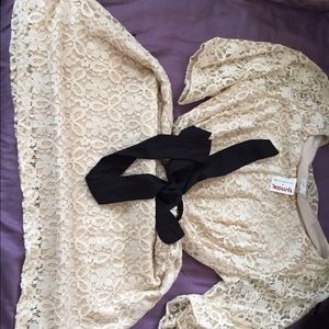 Cream and black dress L