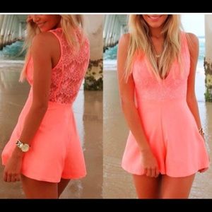 Sabo skirt deep v playsuit/romper