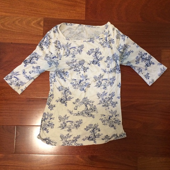 Urban Outfitters Half Sleeve Patterned Top