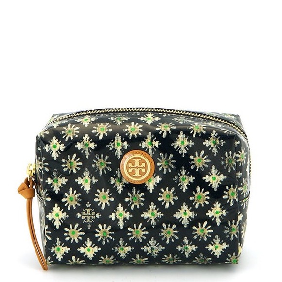 Tory Burch Brigitte Cosmetic Bag Navy Multi NWT