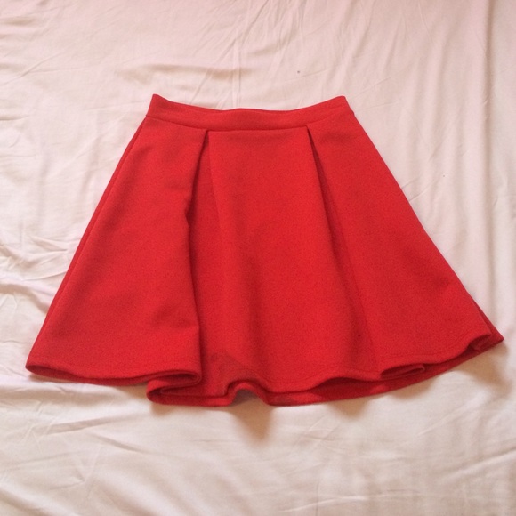 Red skater skirt