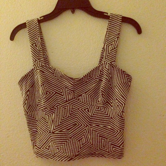 Black and white crop top