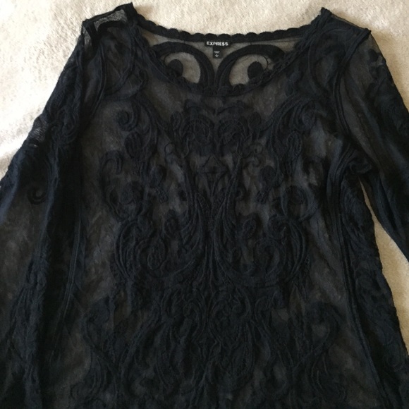 Express black lace top
