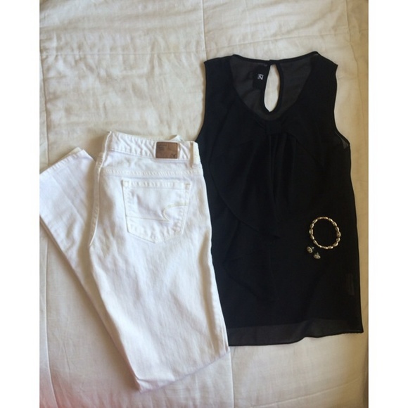 American Eagle Outfitters Denim - White American Eagle skinny jeans