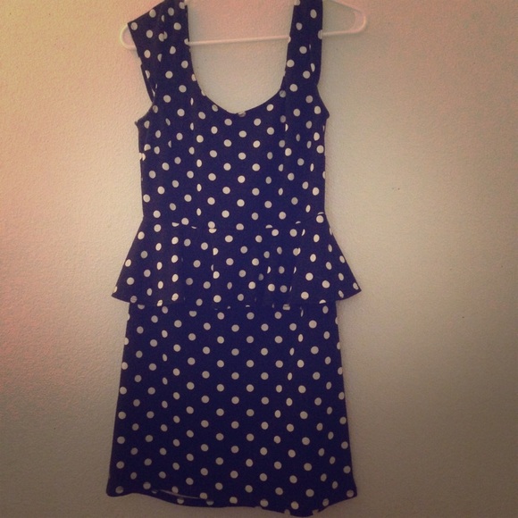 Black and white polka dot dress