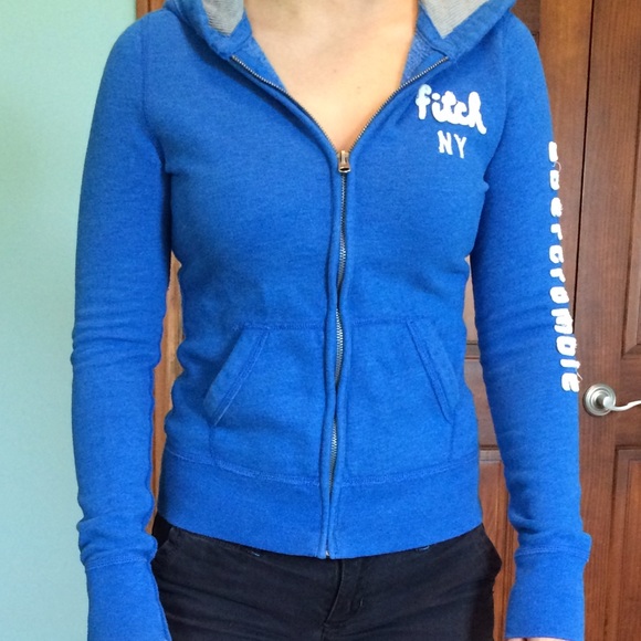 Blue zip up hoodie