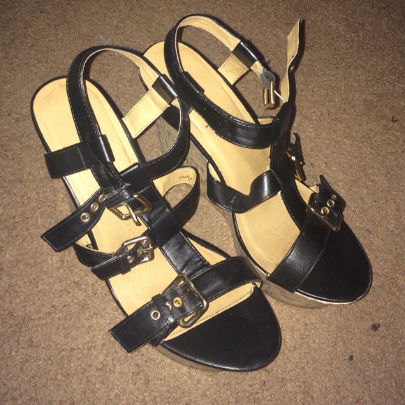 high heel wedges, worn once