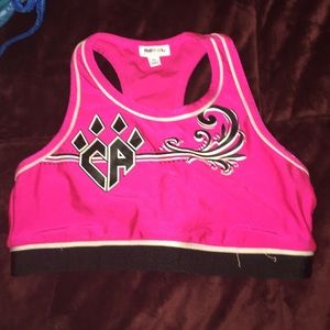 Cheer Athletic pink sports bra