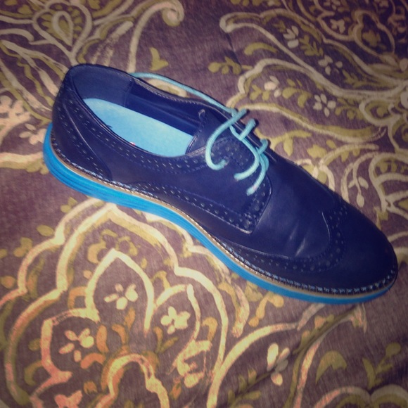 Blue loafers