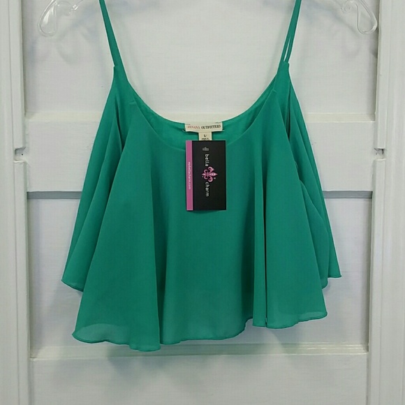 Teal Crop Top