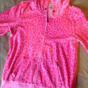 Victoria's Secret hot pink cheetah hoodie