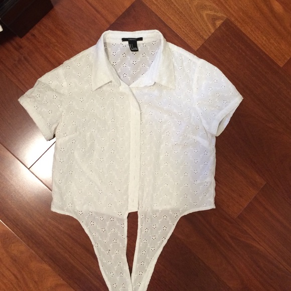 Forever 21 White Crop Top