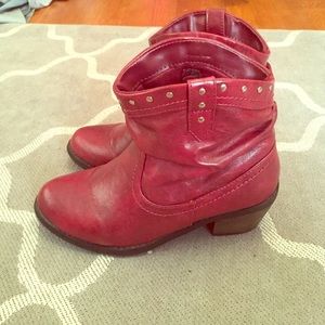 Faded Glory Burgundy Ankle Booties