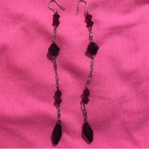 Red and black earrings BEBE - Picture 1 of 2