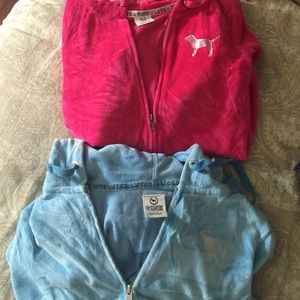 (2) Victoria's Secret velour jacket bundle!