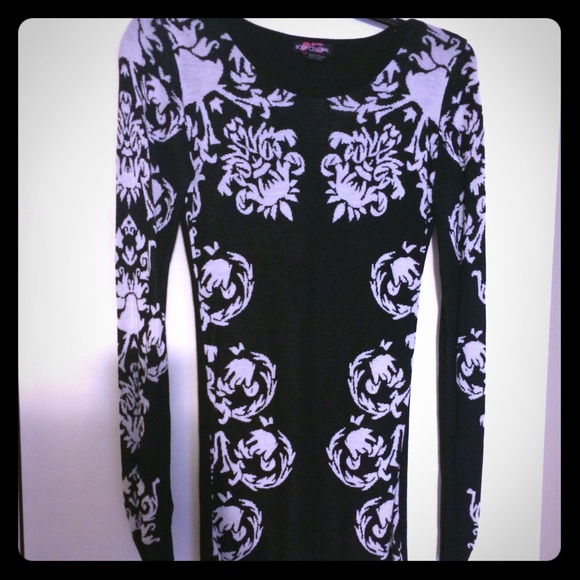 Black and White Sweater Dress