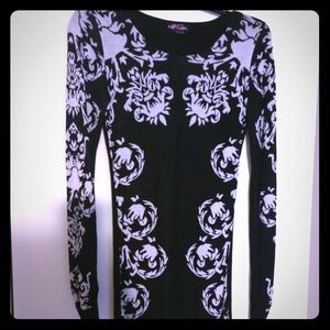 Black and White Sweater Dress