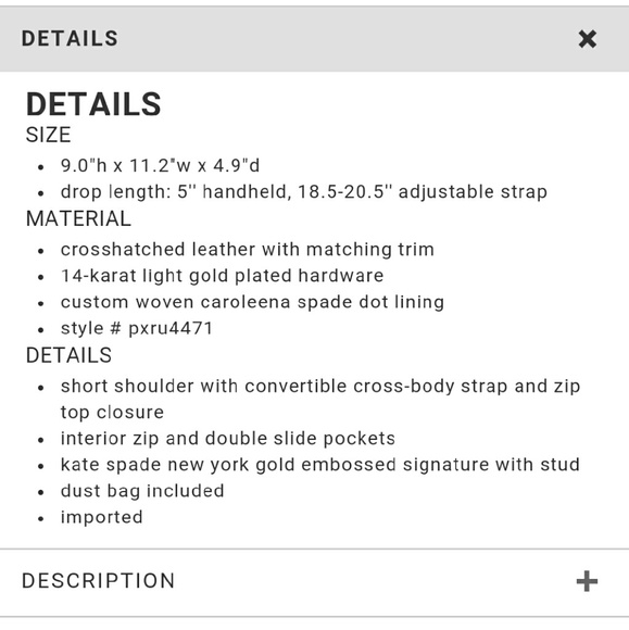 SOLD ??9/21 HP?? Kate Spade Cedar Street Maise - Picture 4 of 4