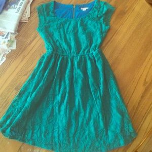Green lace dress