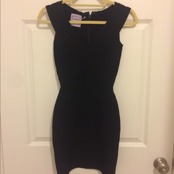 Black Herve Leger XXS Mini Dress