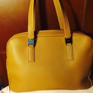 Salvatore Ferragamo leather satchel tan handbag