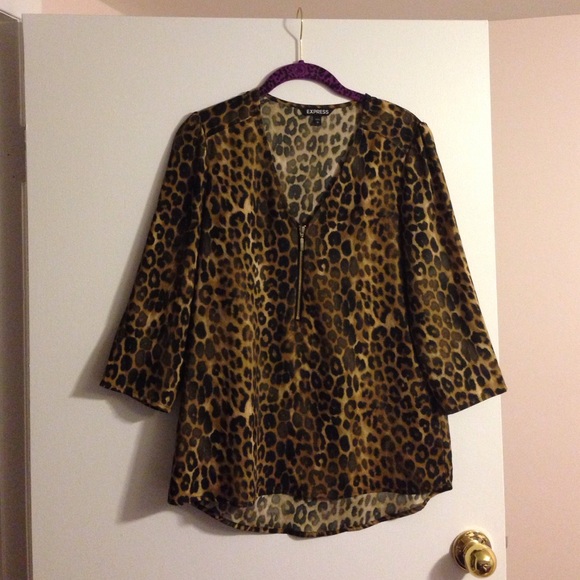 Leopard Print Express Top- Size S