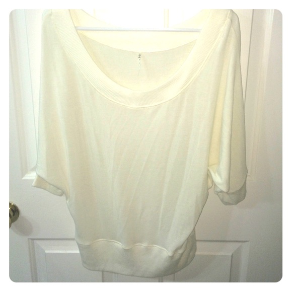 Scoop neck cotton/rayon top