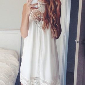 White lace dress