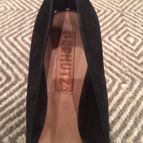 Black Suede Schutz Pumps Size 8 - Picture 5 of 5