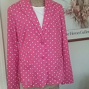 💥REDUCED💥TALBOTS Seaside Dots Ponte Knit Jacket