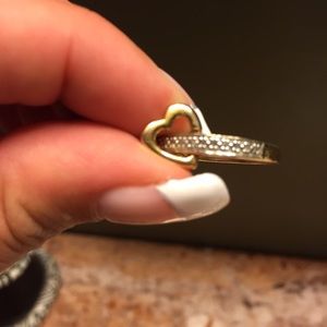 14 karat gold plated heart ring.