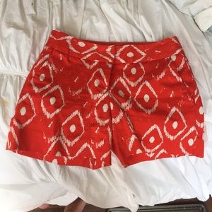 Red ikat shorts