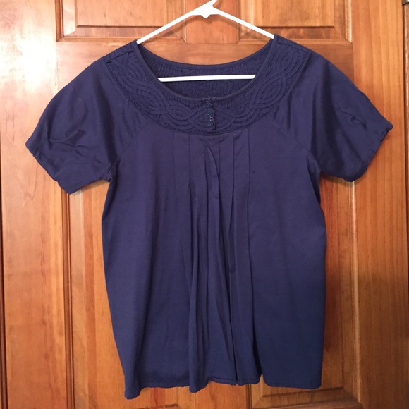 From Anthropologie - blue blouse