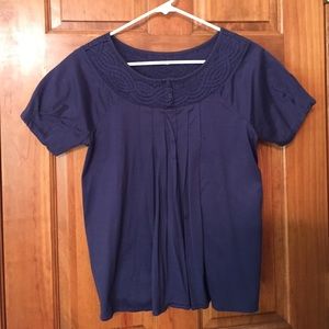 From Anthropologie - blue blouse