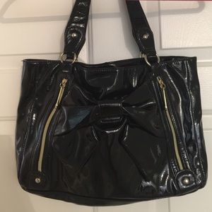 Betsy Johnson black bow purse