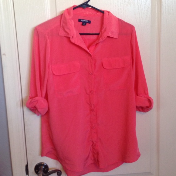 Coral blouse