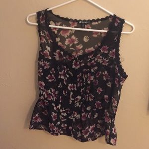Chiffon floral tank