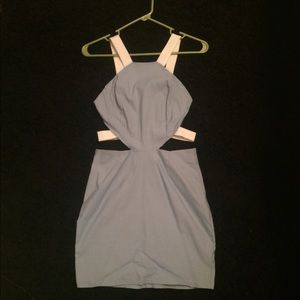 Baby blue cut out dress